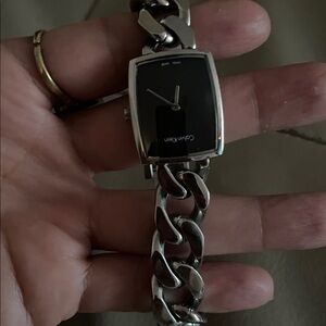 calvin klein silver watch